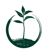 symbol with plant growing out of a circle